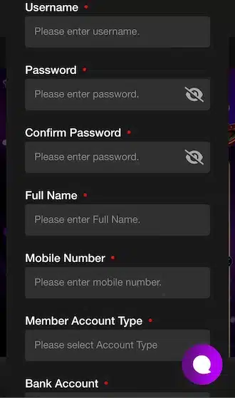 Step 2: Fill in the registration information we require completely and accurately